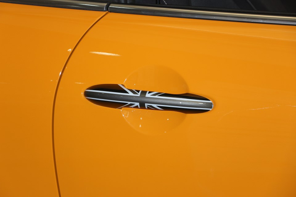 Couvre-poignée de porte noir avec motif Union Jack britannique pour Mini Cooper R50, R52, R53, R55 et R56