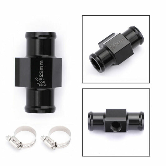 Kit de capteur de température pour tuyau adaptateur de radiateur d'eau de 22 mm, joint de tuyau US noir