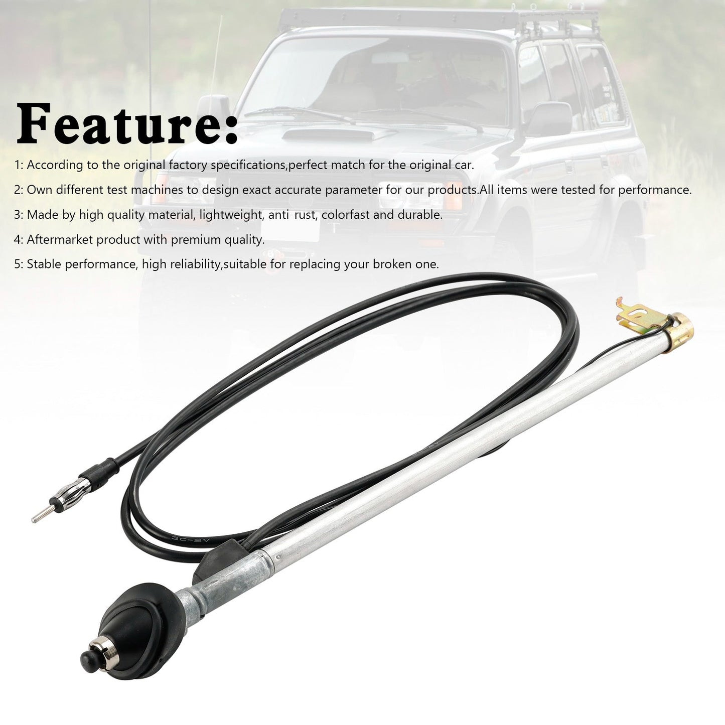 Antenne verrouillable manuelle pour Toyota Landcruiser Série 80 HDJ80 HZJ80 FZJ80