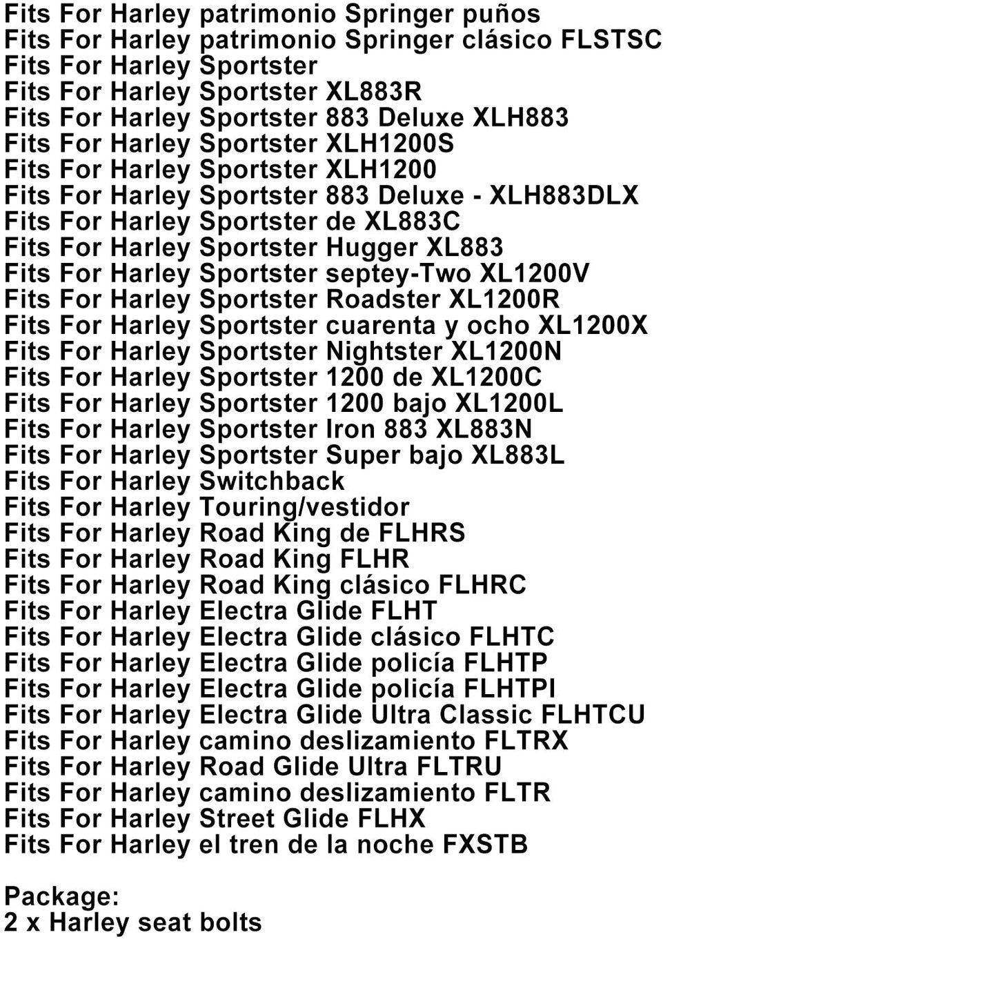 2 pernos de asiento de aluminio anodizado para Dyna Softail Sportster Road King Glide Gold