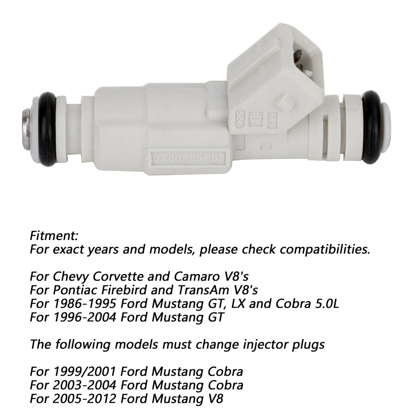 0280155737 NUEVOS inyectores de combustible de 36 lb Ford GM LS1 LT1 5.0L 5.7L 380cc 0280155868 0280155811