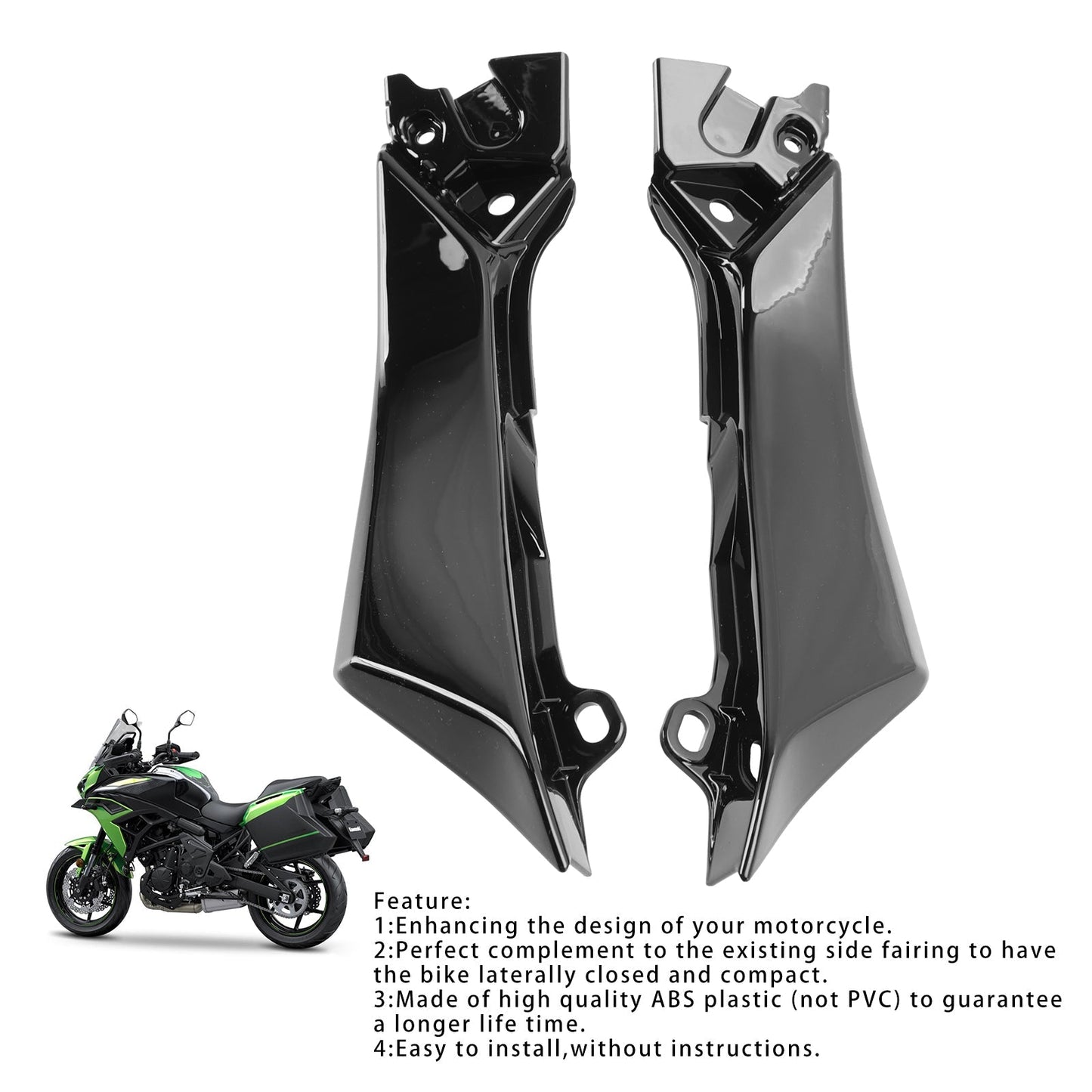 Panel de carenado del asiento lateral Kawasaki Versys 650 KLE650 22-24