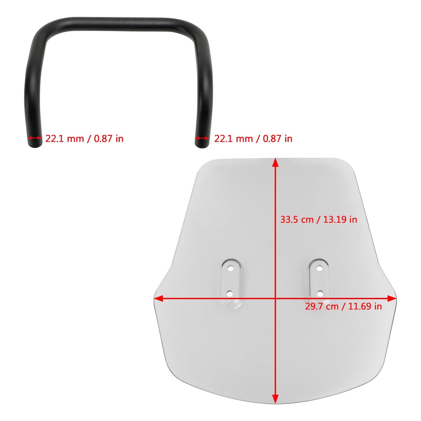 Pare-brise ABS pour moto Honda Hunter Cub CT125 19-23