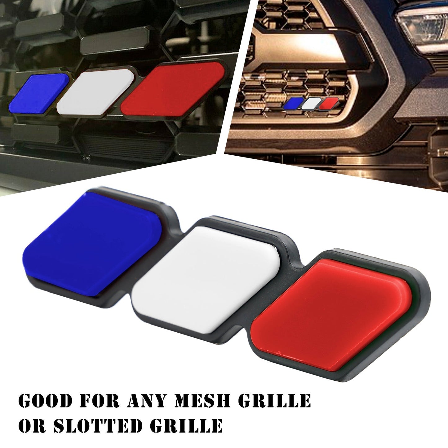 Emblème de calandre tricolore pour Toyota Tacoma TRD Tundra RAV4, accessoires de voiture