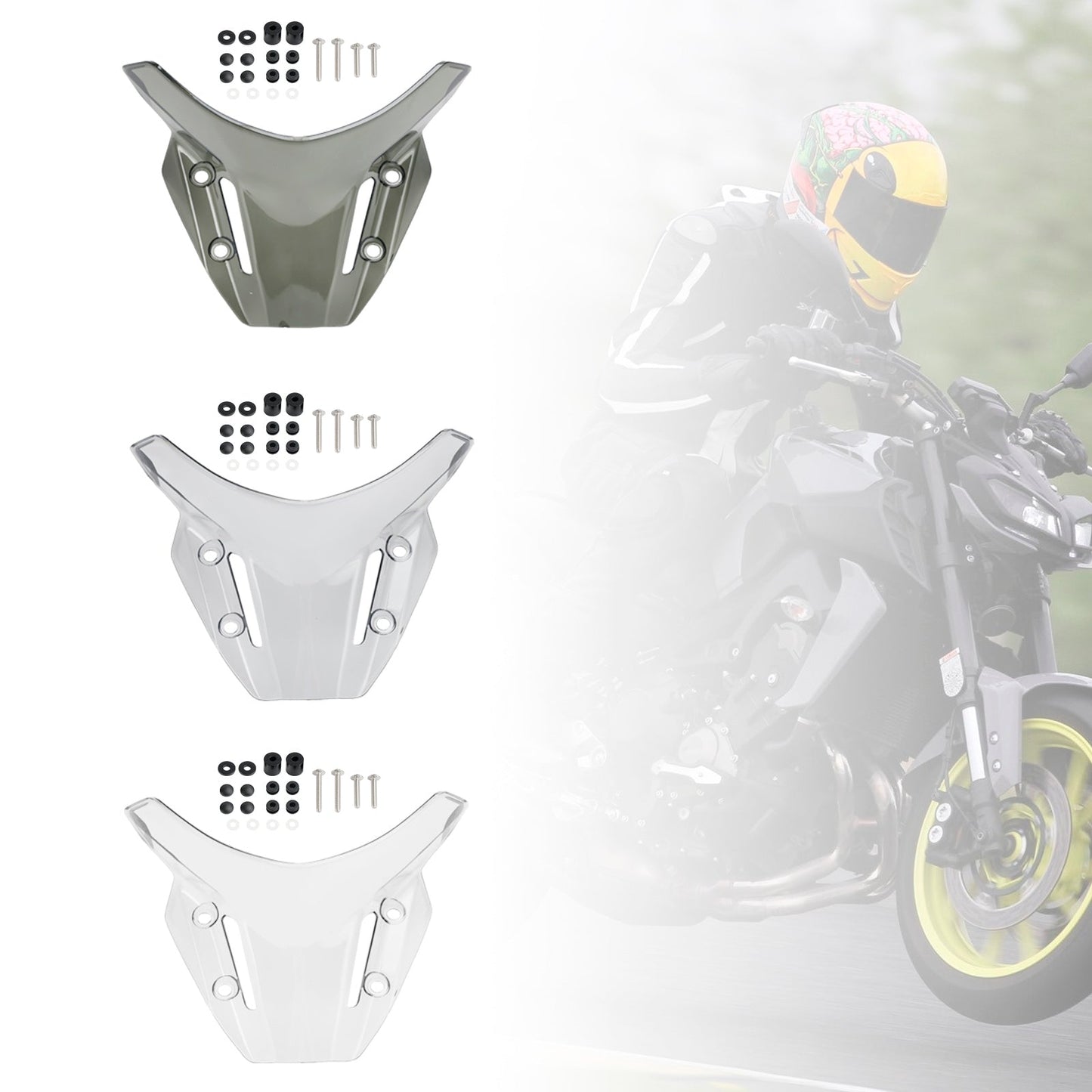 ABS Motorcycle Windshield WindScreen fit for YAMAHA MT-09 MT 09 2021-2023