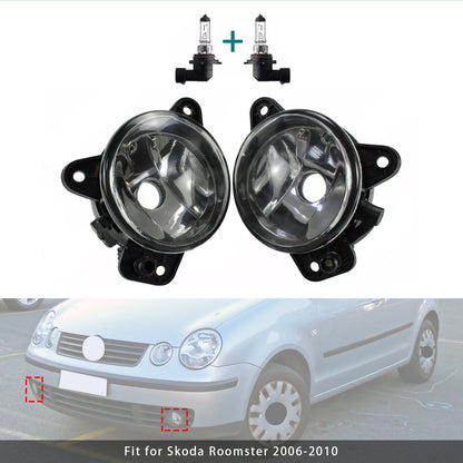 2006-2010 Volkswagen Touareg Pair Front Fog Light With Bulbs 6QD941699 6QD941700