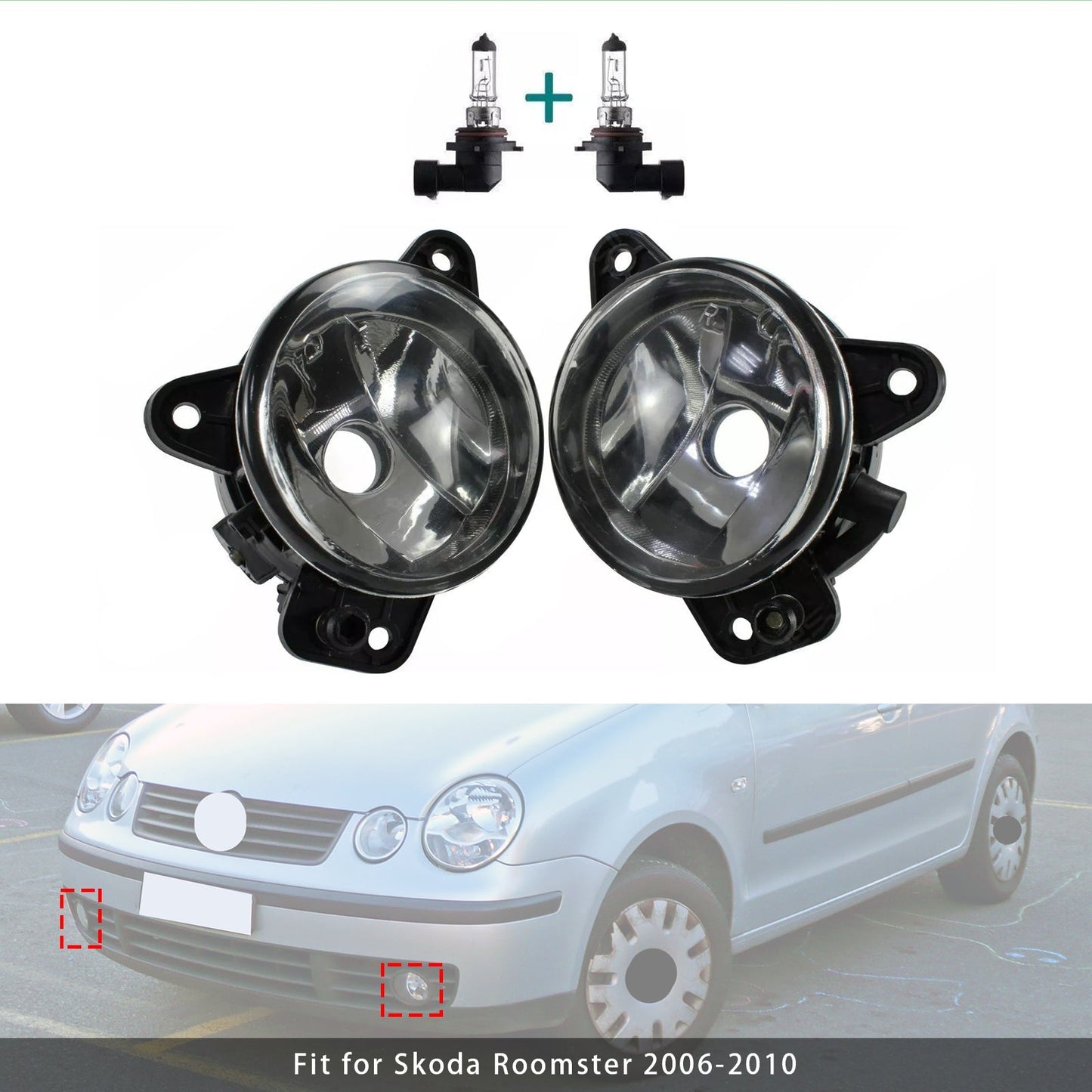 2006+ Volkswagen Crafter Pair Front Fog Light With Bulbs 6QD941699 6QD941700