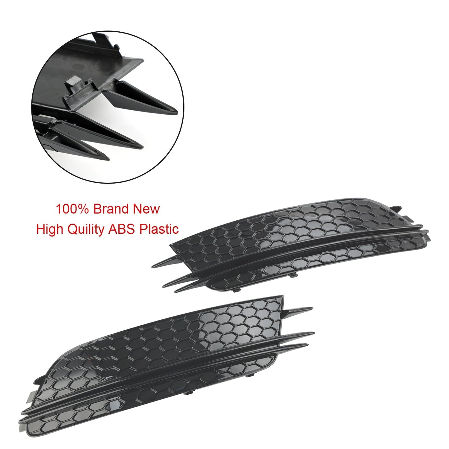 Audi 2012-2015 A6 C7 2PCS Front Fog Light Cover Bezel Grille