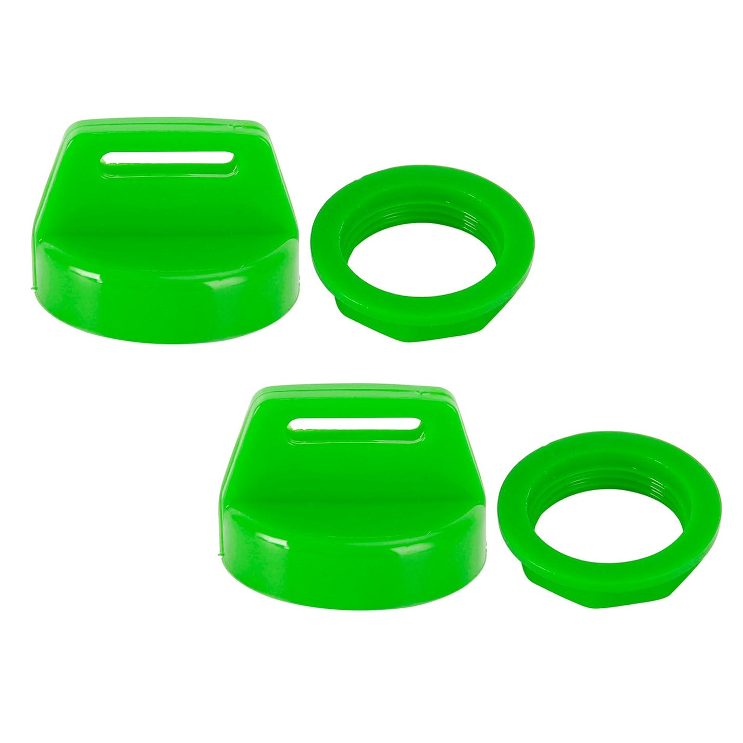 2 cubiertas de llave de encendido verdes con tuerca para Polaris RZR XP 570 800 900 1000 5433534