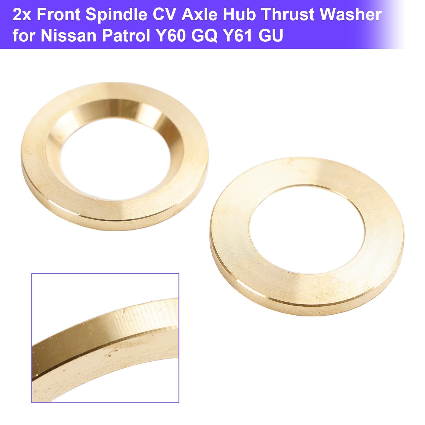 For Nissan Patrol Y60 GQ Y61 GU 2x Front Spindle CV Axle Hub Thrust Washer 40589C6000