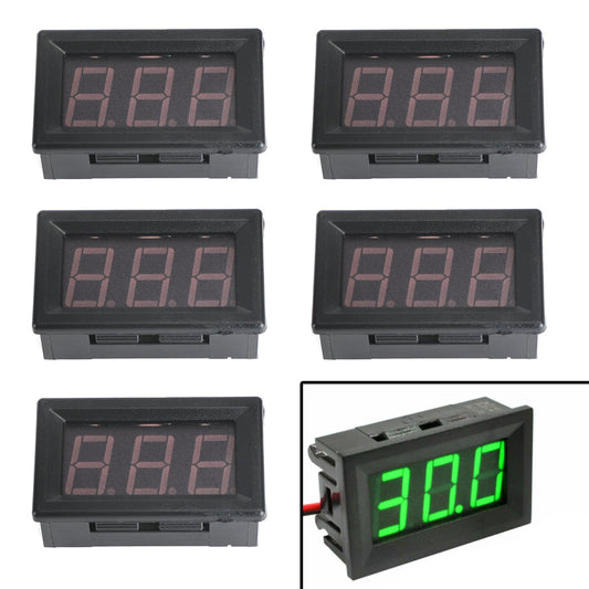 5Pcs Dc5-120V 0.56" 2 Wire Led Digital Display Panel Voltmeter Volt Tester Blue, Green