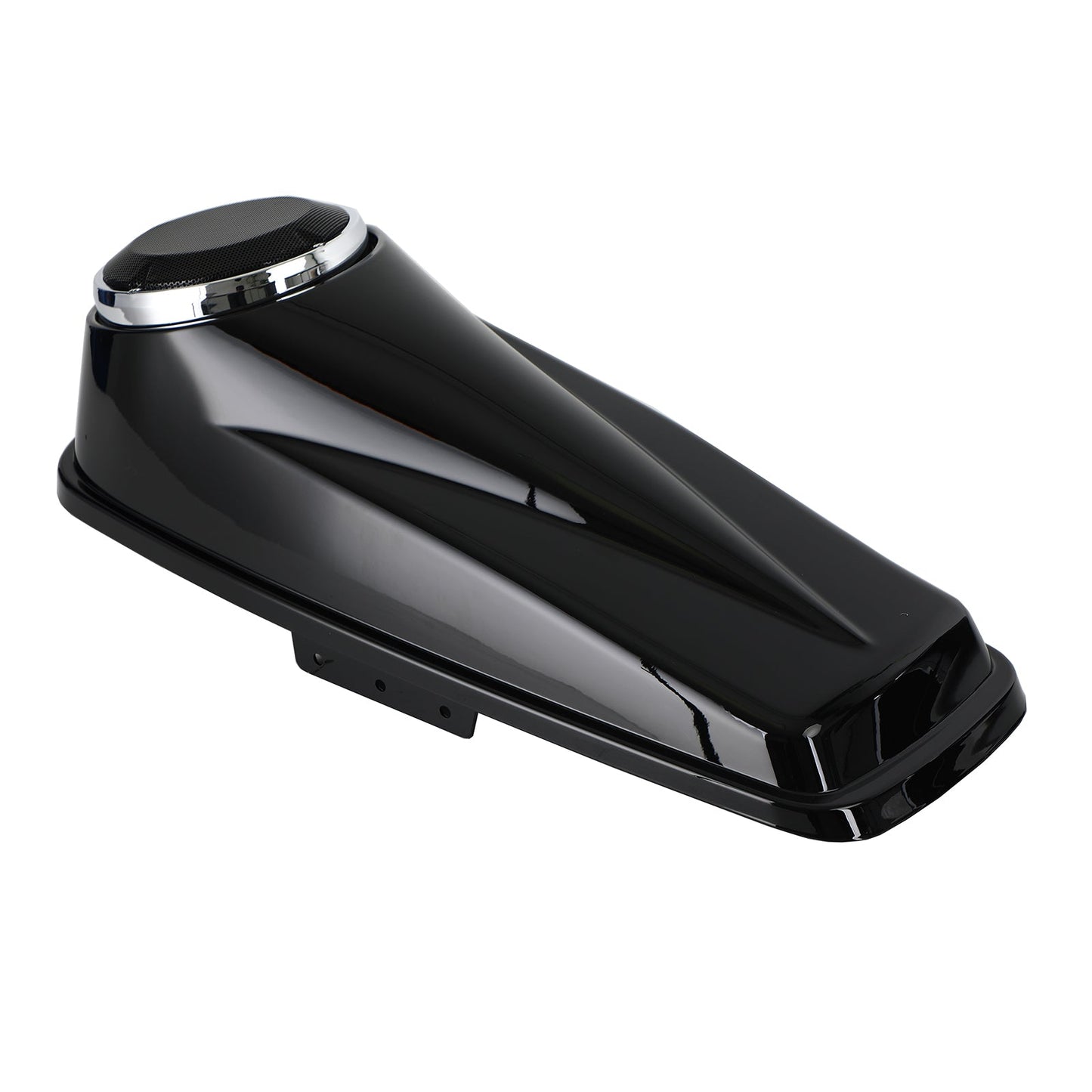 Black 6.5" Saddlebag Speaker Lids For Harley Touring Road King Glide 2014-2021