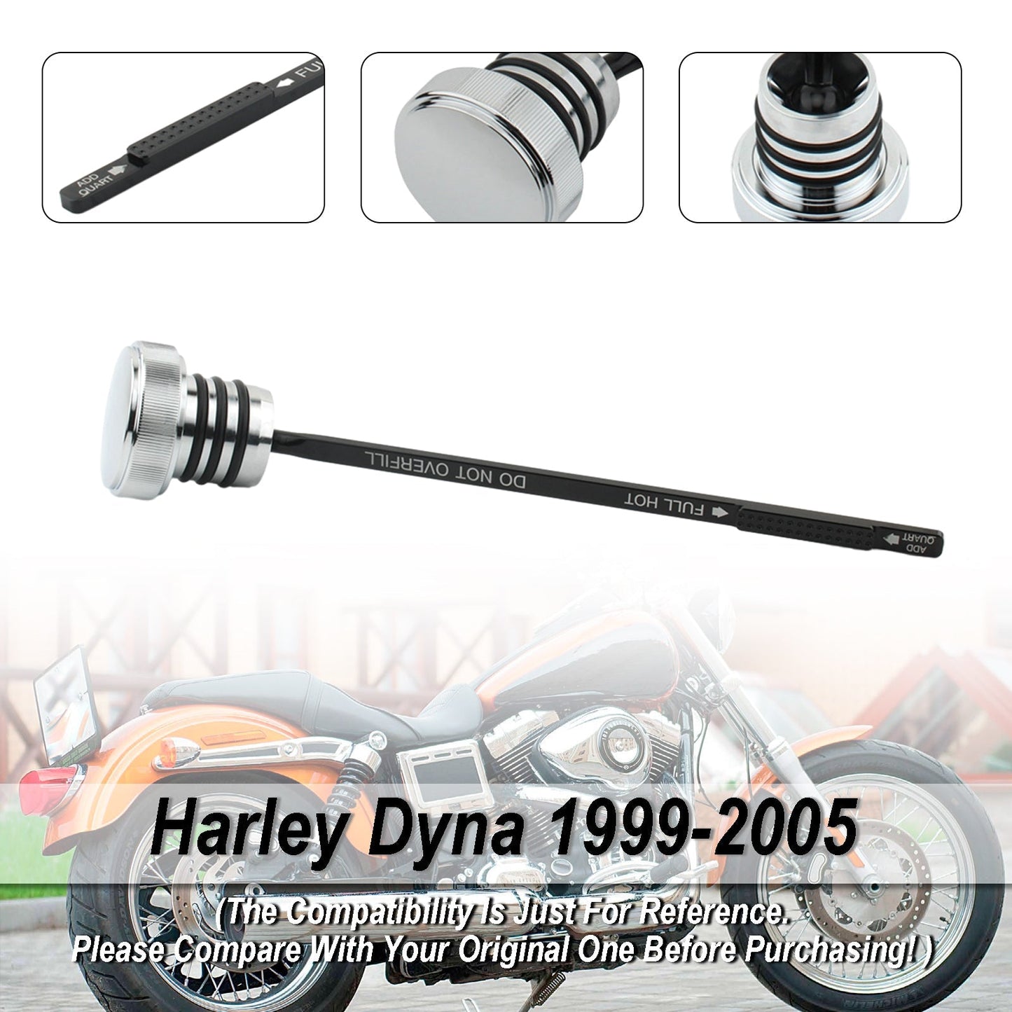 Tapón de la tapa del tanque de aceite para Super Glid FXD FXDX FXDL Dyna 99-05 0710-0150