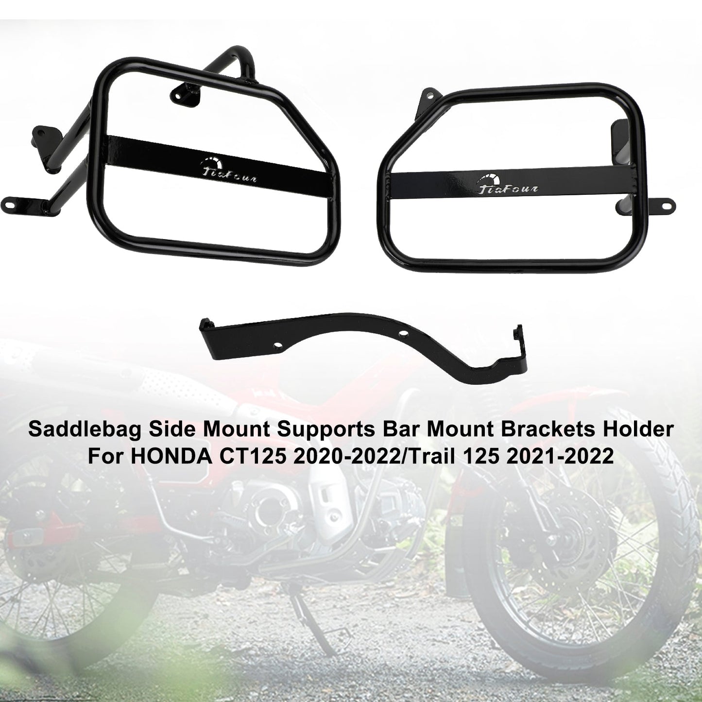 Black Saddlebag Support Mounting Bracket For Honda Ct125 20-22 Trail 125 21-22