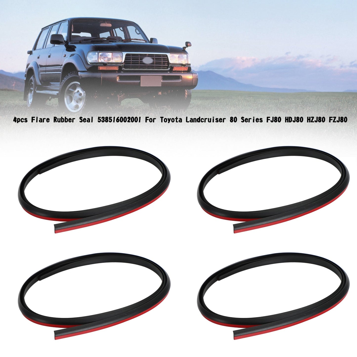 Toyota Landcruiser série 80 FJ80 HDJ80 4x joint en caoutchouc évasé 538516002001