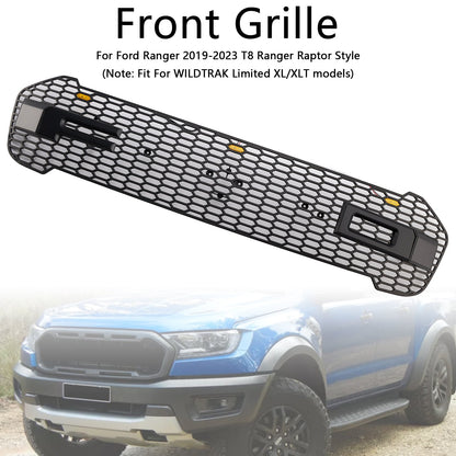 2019-2023 Raptor Style Front Bumper Grille Grill Fit Ford Ranger T8 W/LED