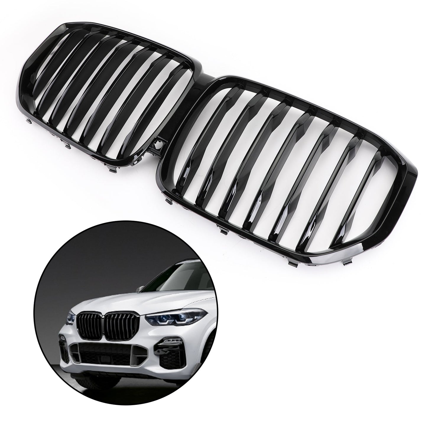 2018-2021 BMW G05 X5 30d 40i 50i M50d Gloss Black Front Kidney Grill Grille Generic