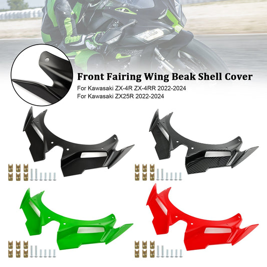 Front Fairing Wing Beak Shell Cover For For Kawasaki ZX4R ZX4RR ZX25R 22-24