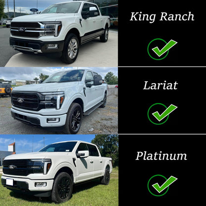 2024-2026 Ford F150 Lariat / King Ranch / Platinum Raptor Style Grille Front Bumper Black Grille W/ LED