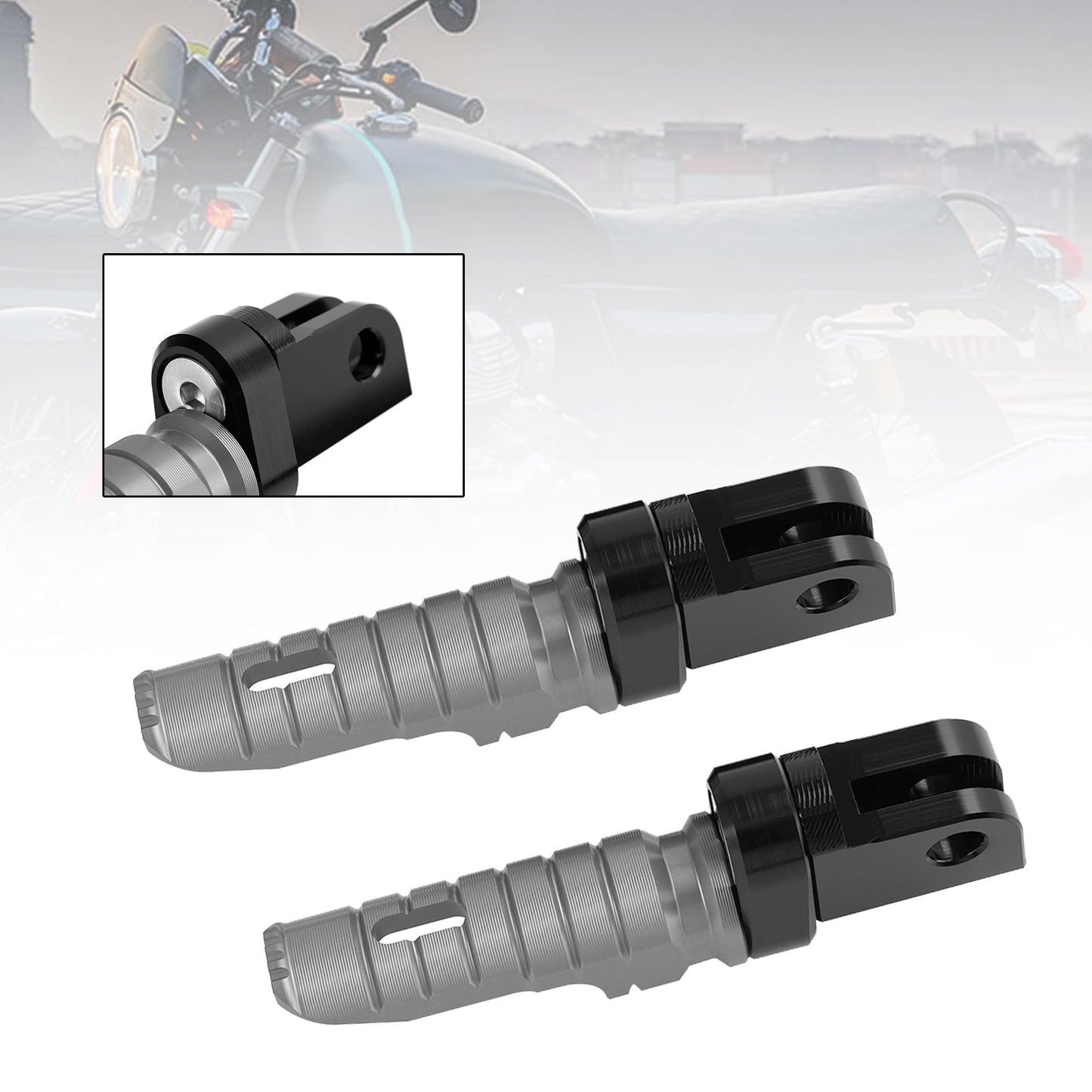 Front Footrests Foot Peg fit for INTERCEPTOR 650 2018-2023 Hunter 350 2022-2023