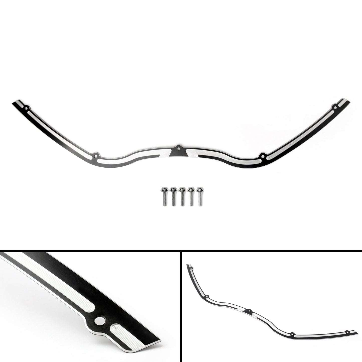 Garniture de pare-brise noire pour Harley Road Glide FLTR 1998-2013