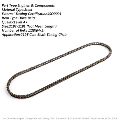 1966-1978 Cb450 Cl450 Cb500T Honda 219T-128L 14401-283-003 Timing Cam Chain