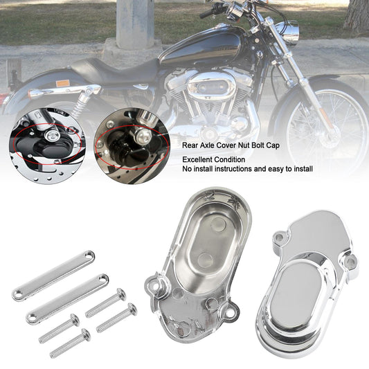 Cache-écrou de couvercle d'essieu arrière chromé pour Sportster 1200 XL1200C 883 2005-2017