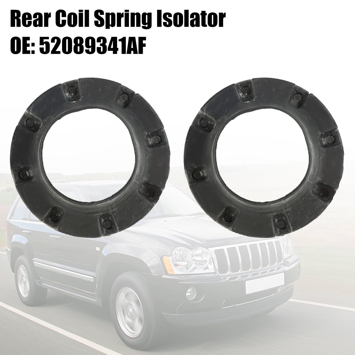 2005-2010 For Jeep Grand Cherokee WK/WH 2 x Rear Coil Spring Isolator 52089341AE 52089341AF
