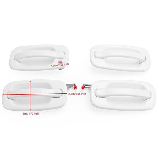2000-2006 Chevy Suburban/Tahoe 4PCS Exterior White Painted Door Handle Set 19356468 19356469