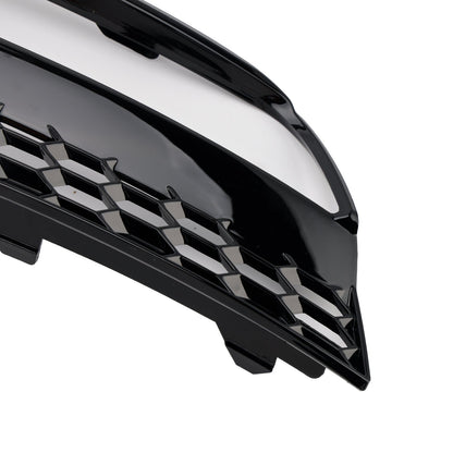 Gloss Black Front Fog Light Grill Covers Fit Audi A3 8V Sedan 2013-2016