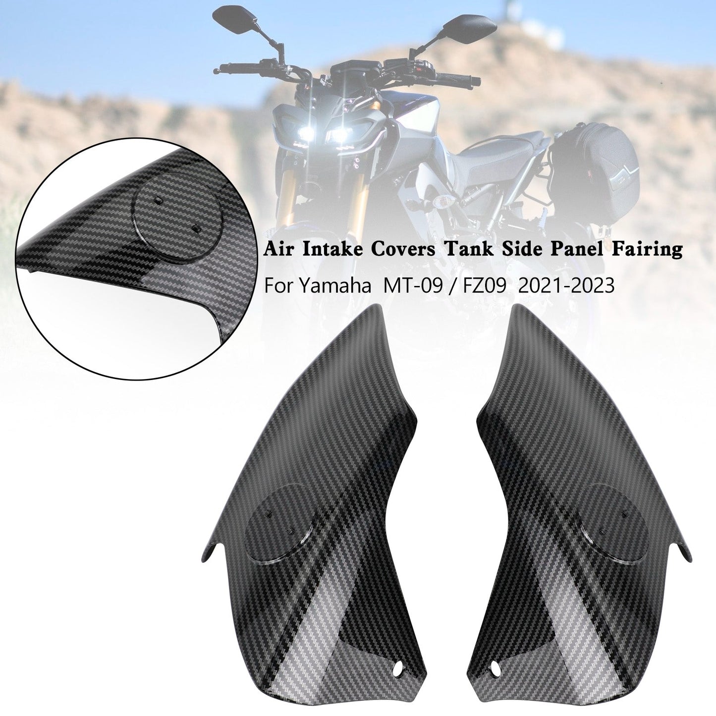 21-23 Yamaha MT-09 / FZ09 Air Intake Covers Tank Side Panel Fairing