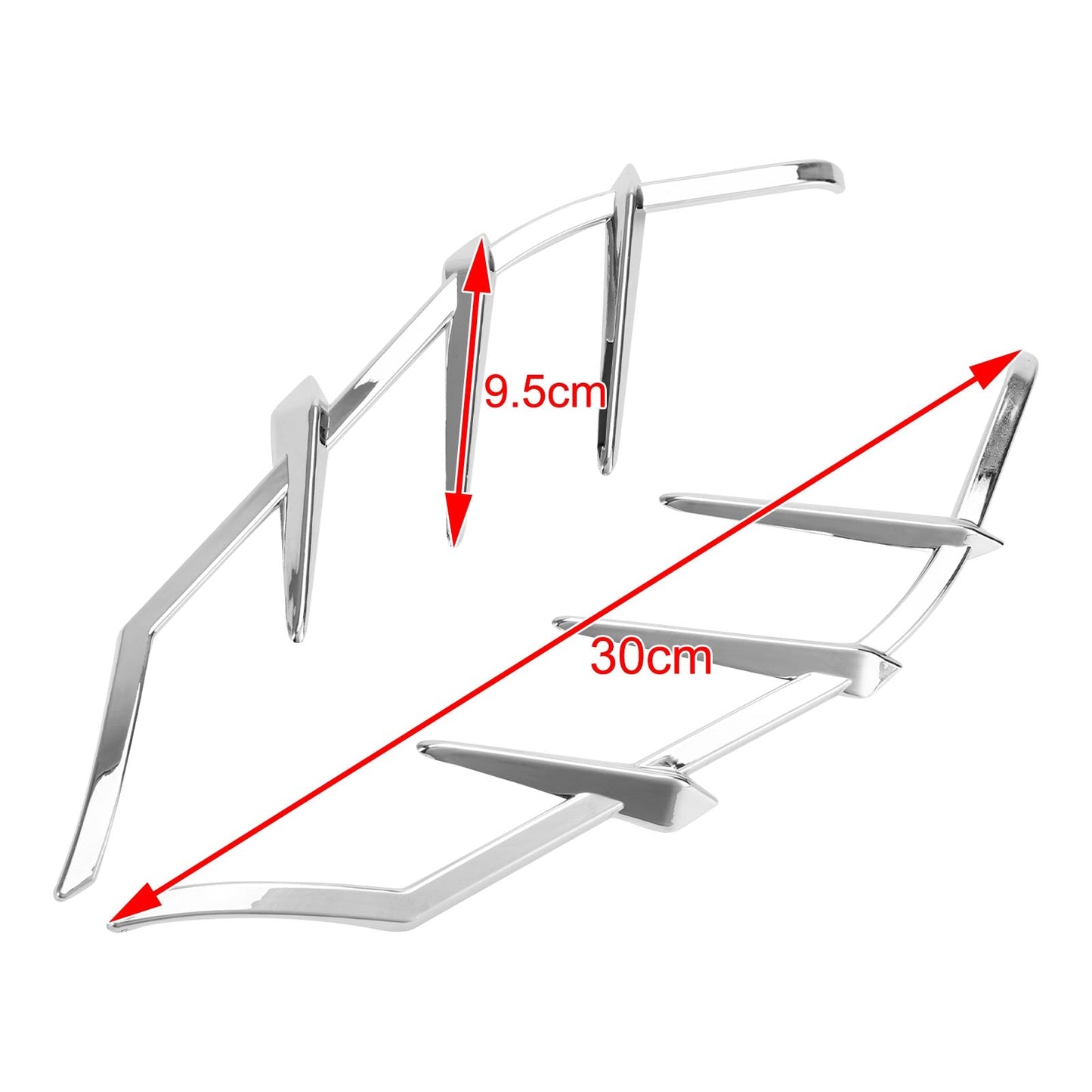 Embellecedores deflectores de aire cromados de bastidor central para Road Street Electra Glide 2009-2023