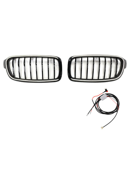 2012-2019 Gloss Black Front Kidney Grille Grill Fit BMW 3 Series F30 F31 F35
