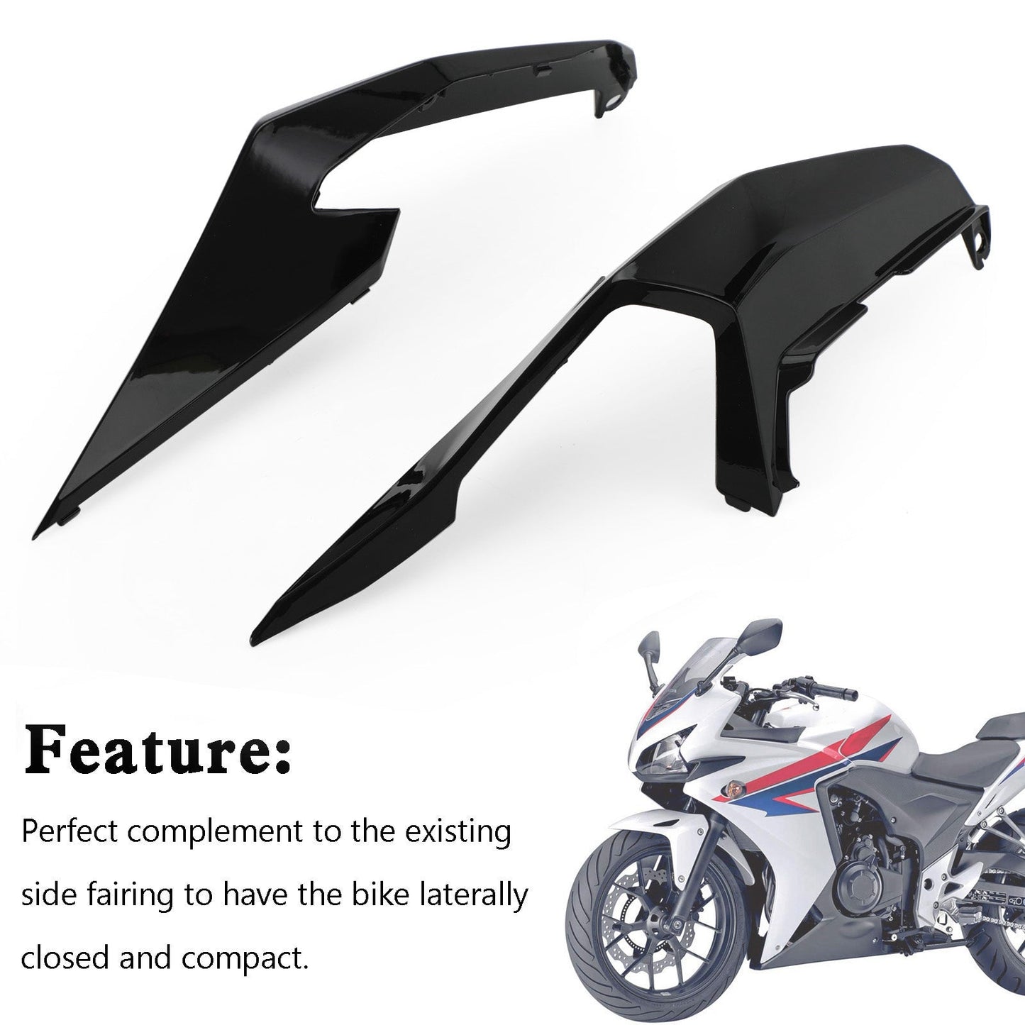Capot de carénage latéral arrière supérieur pour Honda CBR500R 2019-2021