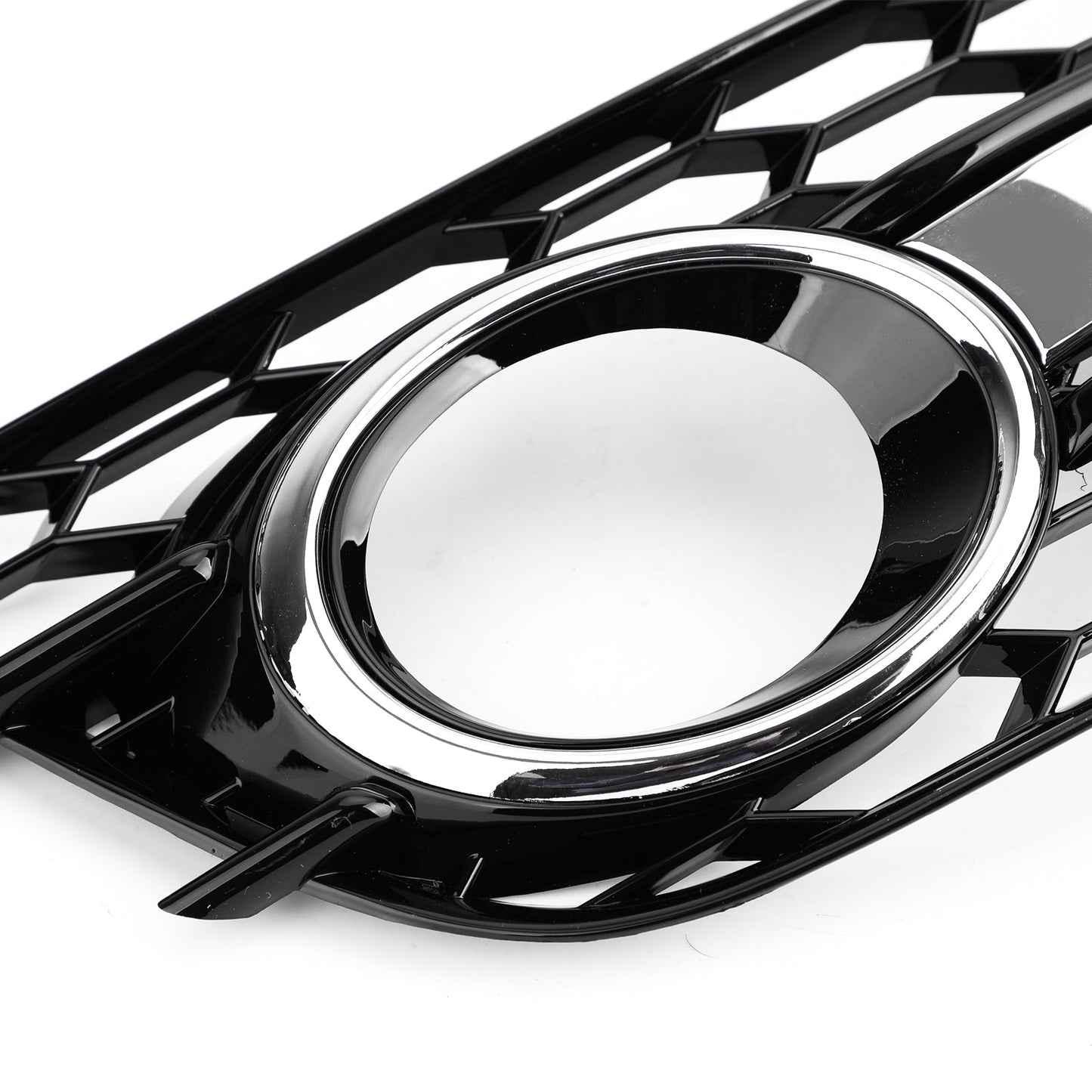 Audi 2008-2012 A4 S-Line S4 LED Fog Light Grill Chrome Ring Bumper