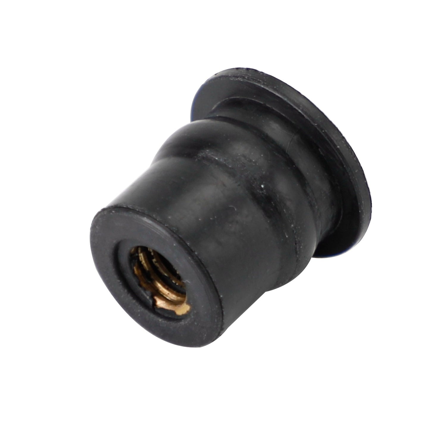 Lot de 20 écrous de puits en caoutchouc pour pare-brise et carénage, en laiton, M6, 6 mm, pour moto et vélo