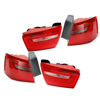 2012-2015 AUDI A6 C7 Car 4pcs Inner Outer LED Taillight Brake Light 4GD945093 4GD945094 4GD945095 4GD945096