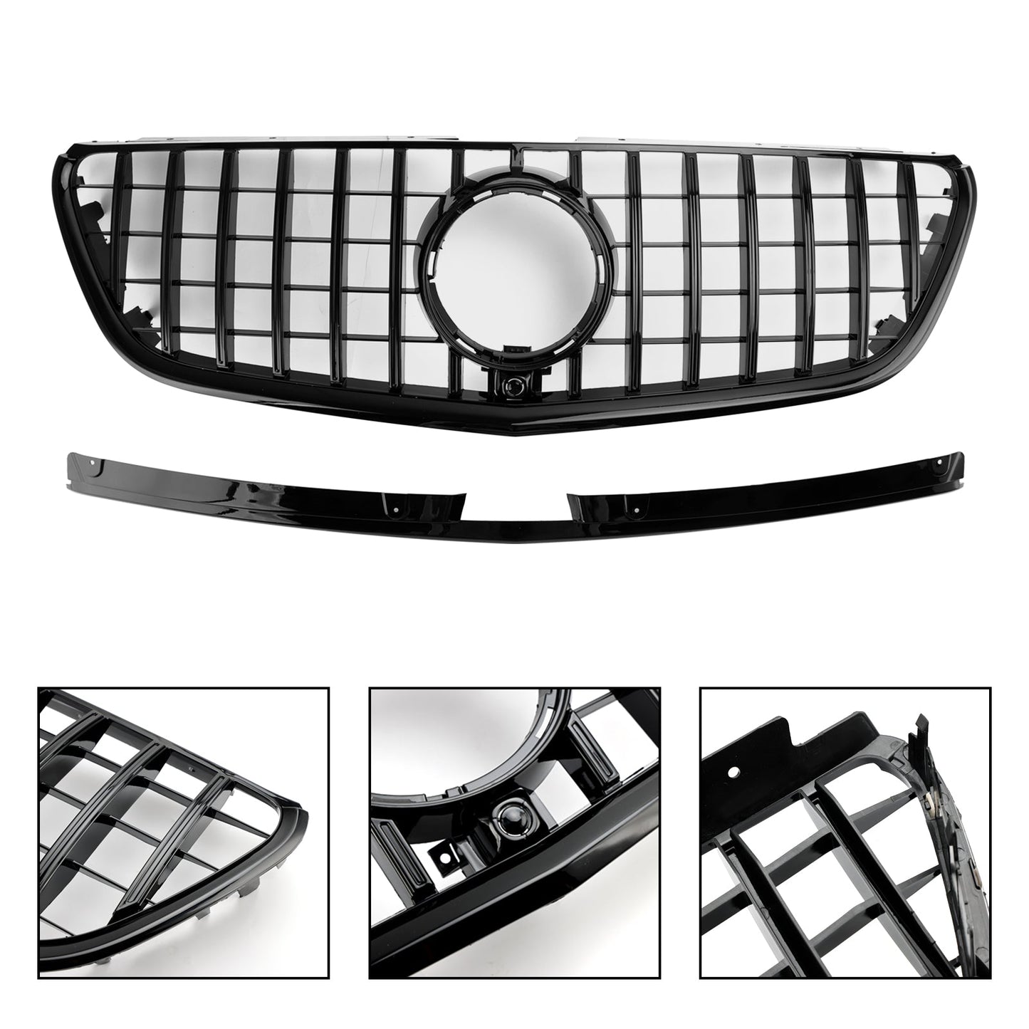 2015-2019 Mercedes Benz Vito W447 111CDI 114CDI 116CDI 119CDI GT Stlye Front Bumper Grill Gloss Black Grill