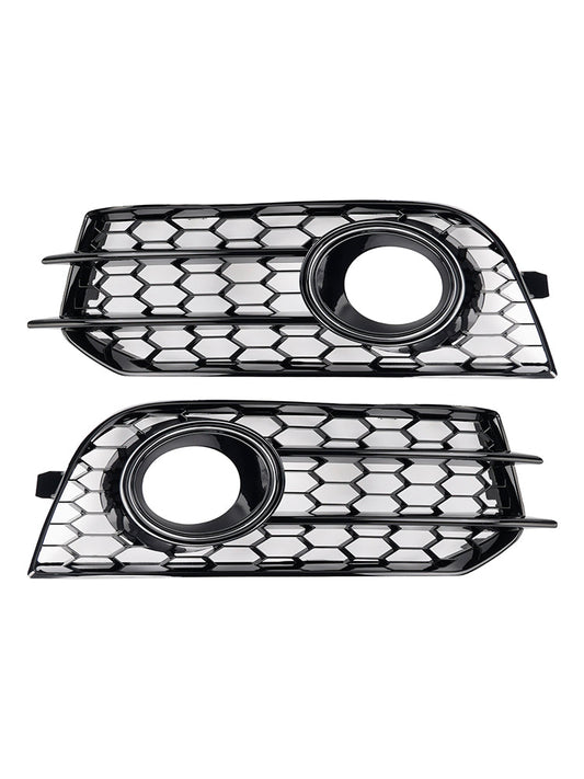2010-2014 Audi A1 Black Front Bumper Honeycomb Fog Grille Cover