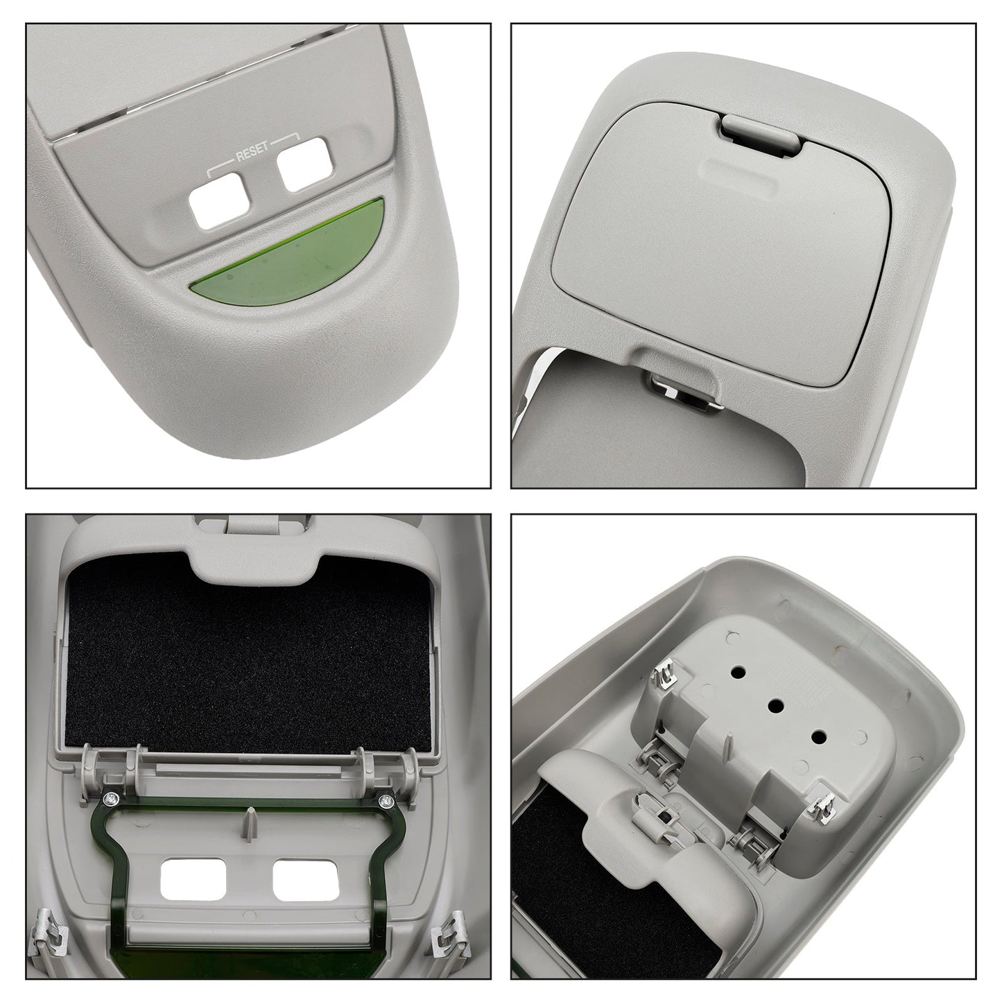 2002-2004 Ford Super Duty F250 F350 F450 F550 #2C3Z25519A70AAC Truck Overhead Console Assembly w/o Sunroof Gray