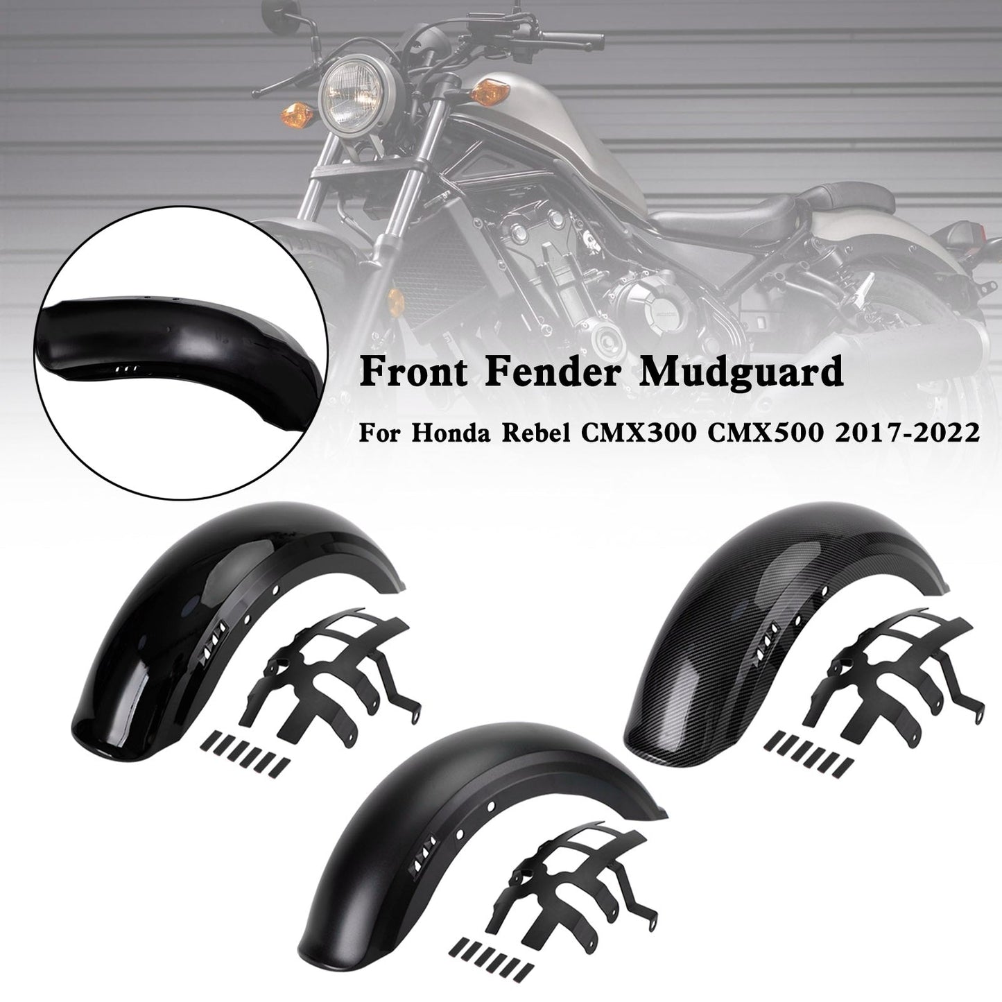 Front Fender Mudguard Fairing For For Honda Rebel CMX300 CMX500 2017-2022