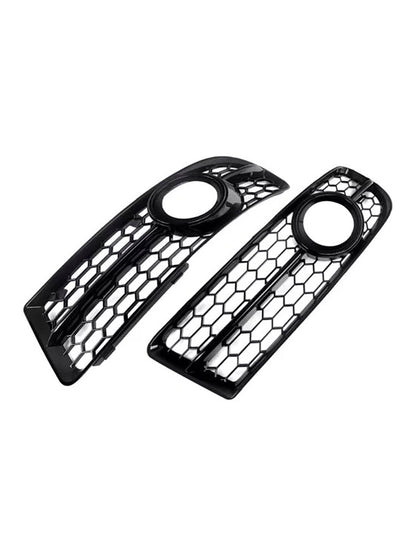 2005-2008 Audi A4 B7 S-Line S4 Black Front Bumper Honeycomb Fog Grille Cover