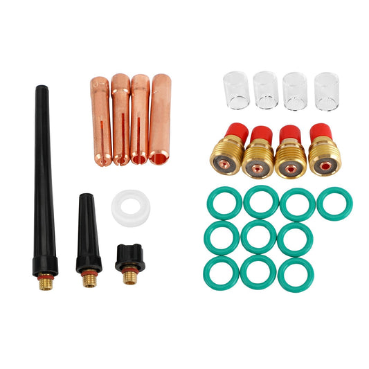 Kit de corps de pince de lentille à gaz TIG WP 9 20 25 pour torche de soudage TIG, 26 pièces
