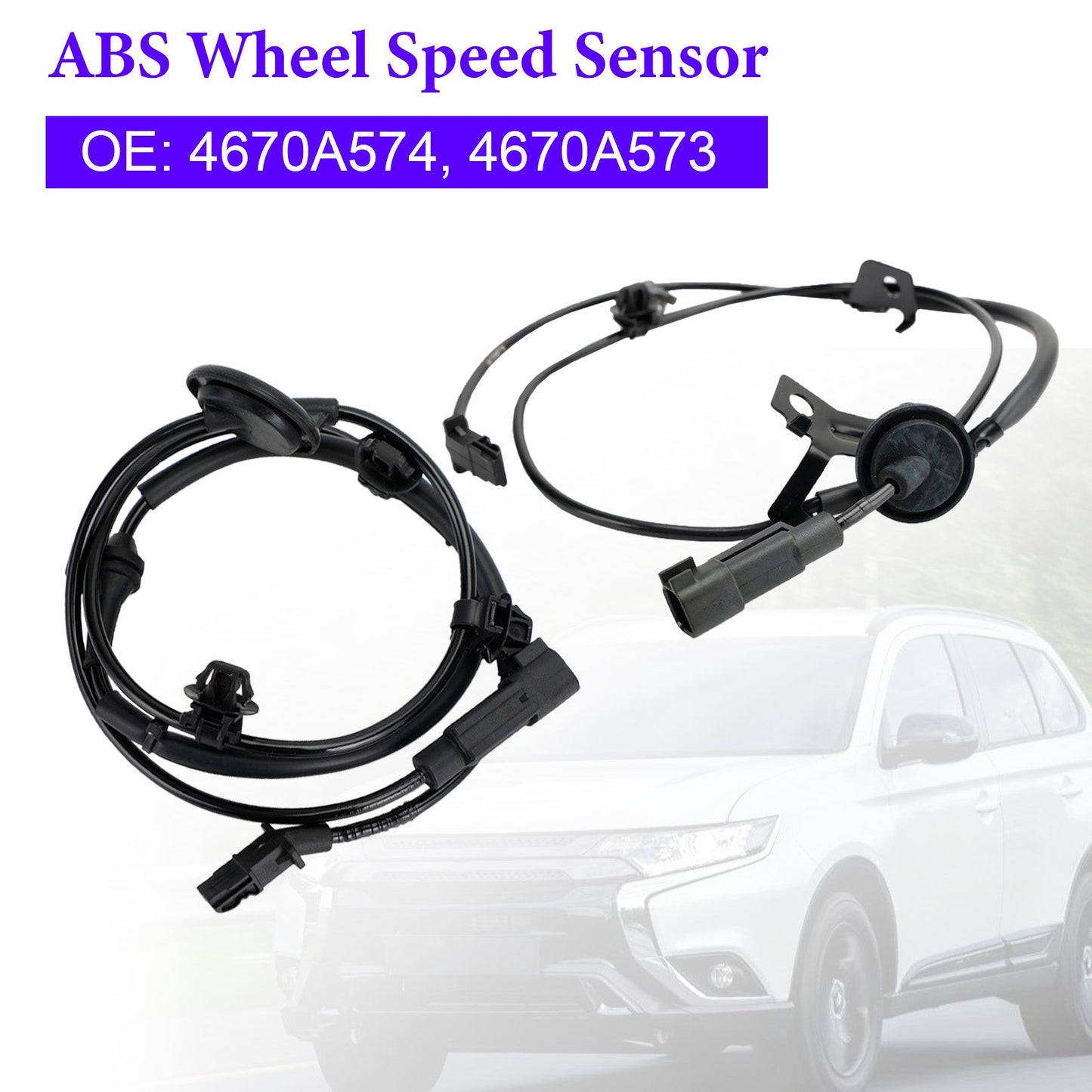 2014-On MITSUBISHI OUTLANDER III (GG_W, GF_W, ZJ) 2.0 Hybrid 4WD 2Pcs Rear Left & Right ABS Speed Sensor 4670A574 4670A573