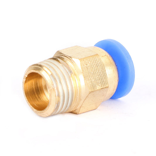 Lot de 10 raccords pneumatiques 6 mm (tube 1/4" x connecteur mâle 1/8" NPT) à emboîter pour raccord pneumatique
