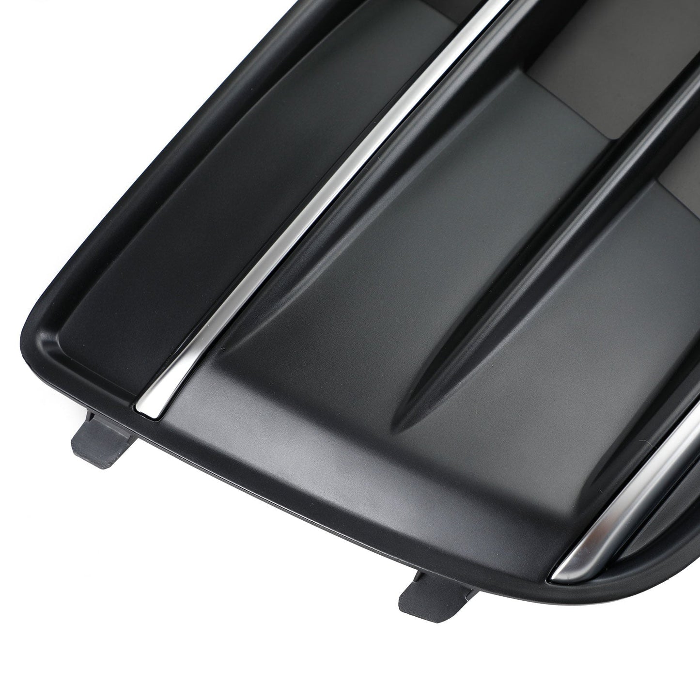 2018-2022 Audi Q5 Standard Version 2PCS Black/Chrome Front Bumper Cover Grille Bezel Insert Generic