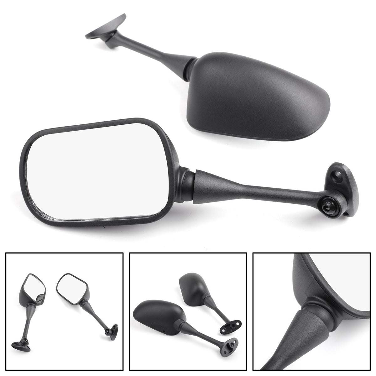 2003-2014 Honda CBR600RR 2004-2007 CBR1000RR Black Side Rear View Mirrors