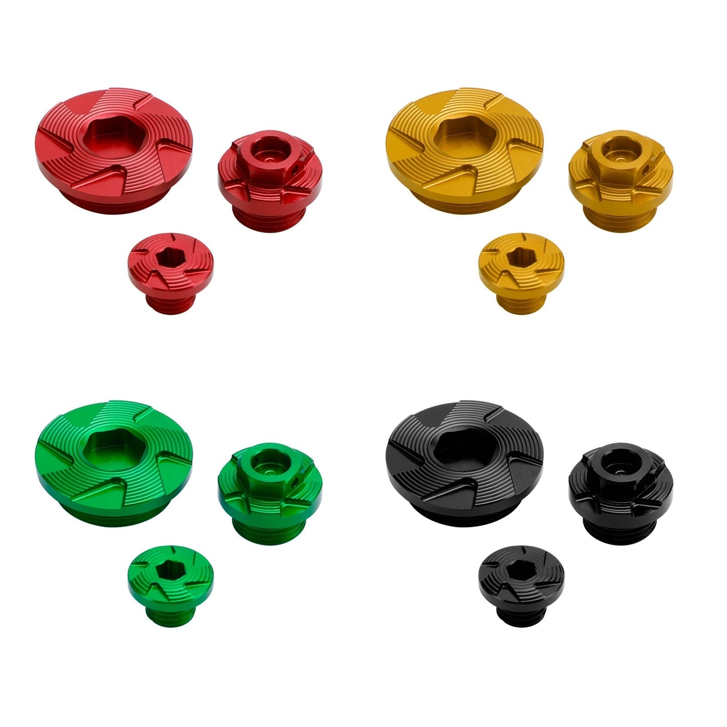 CNC Ignition Cover Oil Cap Engine Plug Kit For Kawasaki KX250 KX450 2019-2020