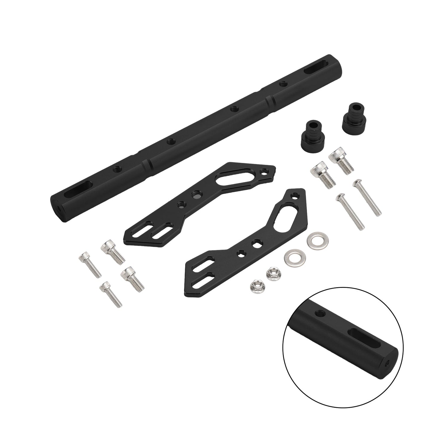 Palanca de equilibrio universal para manillar de motocicleta, ajustable, CNC, color plateado