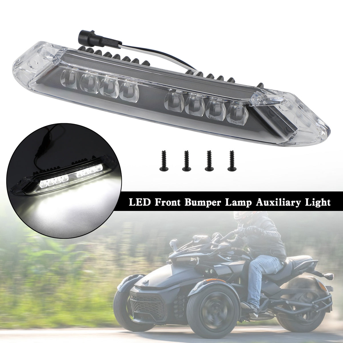 2020-2023 Spyder RT Can-Am 219400991 Led Front Bumper Lamp Auxiliary Light